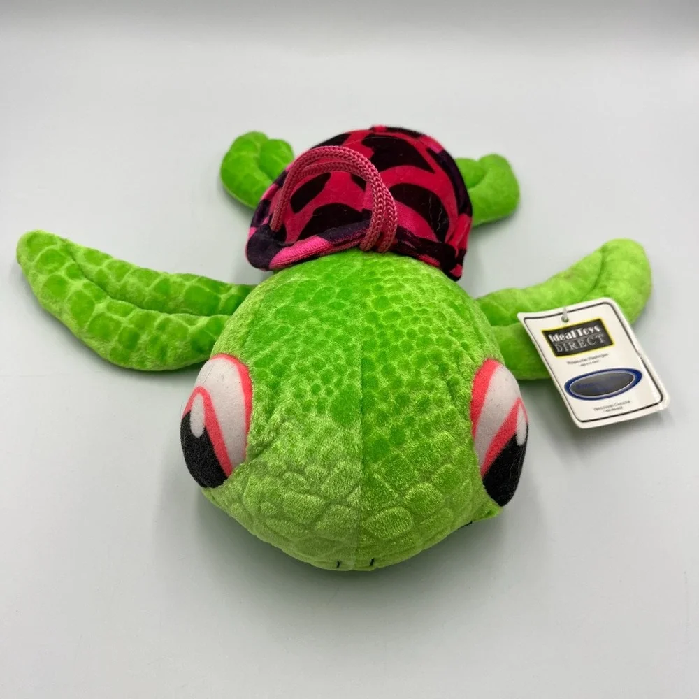 New w Tag Ideal Toys Direct Green Turtle Stuffed Animal Toy Plush 11